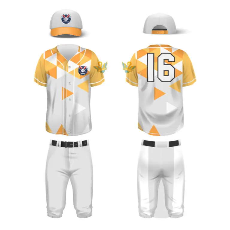 Custom Yellow baseball uniforms