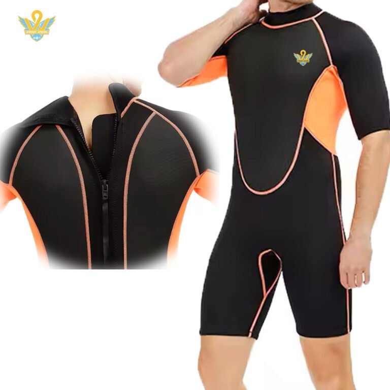 Premium Custom Diving Suits 1 Neoprene Short Sleeve One Piece Surf Suit Freediving Wetsuit
