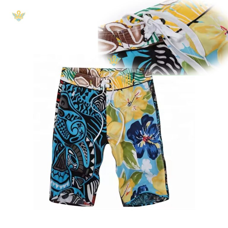 High-Performance Custom Swimwear 6 Waterproof Sublimated Beach Shorts